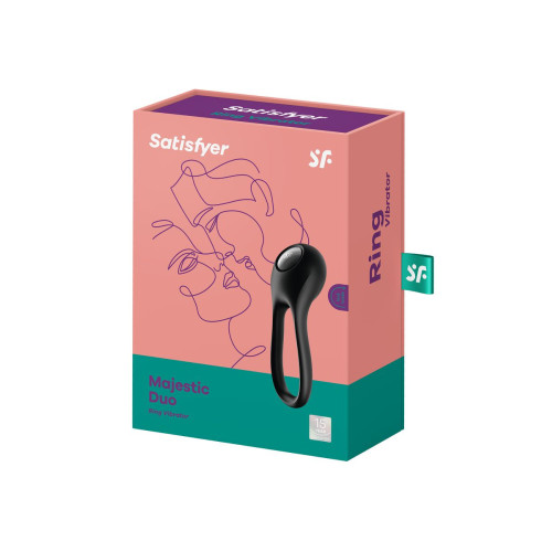 Эрекционное кольцо на пенис Satisfyer Majestic Duo, силикон, чёрный