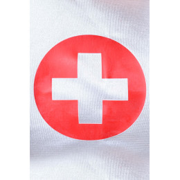 Костюм медсестры Candy Girl Gigi (платье, головной убор, стетоскоп), красный, OS