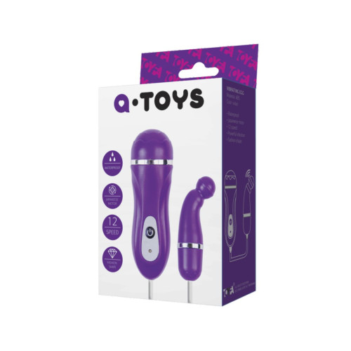 Виброяйцо с пультом управления A-Toys by TOYFA Beany, ABS пластик, фиолетовый, 5,5 см