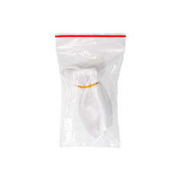 Анальный страз с красным кристаллом, металл, серебряный, 7 см (в пакете)