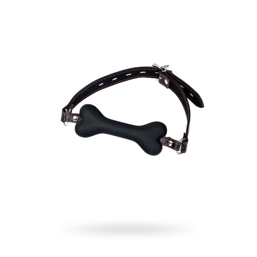 Кляп-трензель TOYFA Theatre, в виде косточки, черный