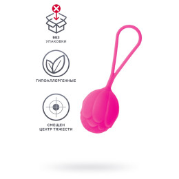 Вагинальный шарик, силикон, розовый, 10,5 см (в пакете)