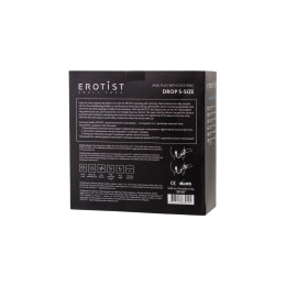 Анальная пробка Erotist Drop с эрекционным кольцом, силикон, черная, 20 см, Ø 3 см, S