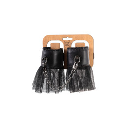 Наручники Штучки-дрючки с сеткой, черные