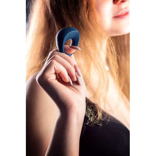 Эрекционное кольцо на пенис Satisfyer Power Ring, силикон, синий 5,5 см.