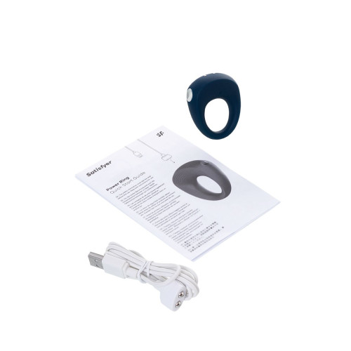 Эрекционное кольцо на пенис Satisfyer Power Ring, силикон, синий 5,5 см.