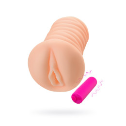 Мастурбатор реалистичный KOKOS Three Sisters Nymph с вибрацией, TPR, телесный, 18 см