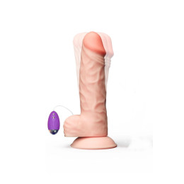 Вибратор-гигант LoveToy, реалистичный, neoskin, телесный, 27 см, Ø 6,8 см