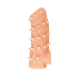 Насадка реалистичная KOKOS NUDE SLEEVE с дополнительной стимуляцией, TPE, телесная, 14 см
