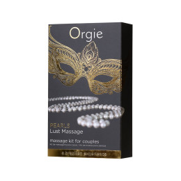 Комплект для эротического массажа Orgie Pear Lust Massage (силиконовый гель,ожерелье), 30 мл