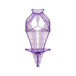 Боди Candy Girl London кружевное, фиолетовое, OS