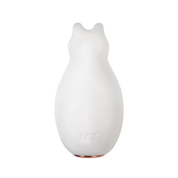 Вибратор Штучки-Дрючки, Mr. Bear, белый, силикон, 7,5 см