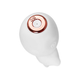 Вибратор Штучки-Дрючки, Mr. Bear, белый, силикон, 7,5 см