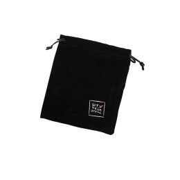 Мешочек бархатный с логотипом "Штучки-Дрючки", черный, 13*15