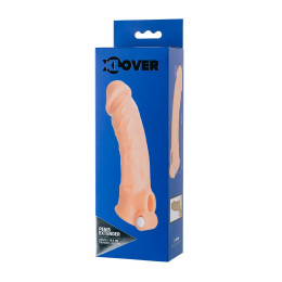 Насадка с вибрацией XLover by TOYFA для увеличения размера, TPR, телесный, 18,5 см