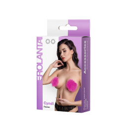 Пэстис с пухом Erolanta Cyndi круглые, пух, ярко-розовый