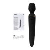 Нереалистичный вибратор Satisfyer Wand-er Woman, ABS пластик, черный, 34 см
