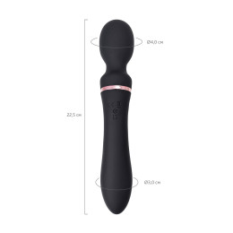 Двусторонний интимный массажер WANAME D-SPLASH Surge, силикон, черный, 22,5 см