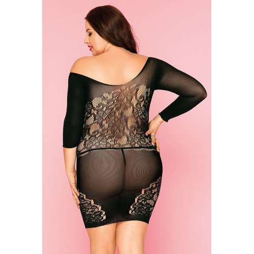 Платье-сетка и стринги Candy Girl Merimba, нейлон, черный, 2XL