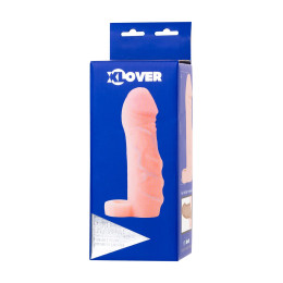 Насадка XLover by TOYFA Increase+ для увеличения размера, с кольцом, TPR, телесный, 15 см