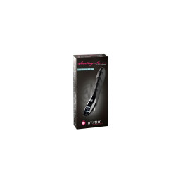 Вибратор Mystim Sizzling Simon силиконовый с электростимуляцией, черный, 27см