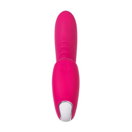 Вибратор Satisfyer Sunray Connect App, с вакуум-волновым стимулятором, силикон, розовый, 15 см