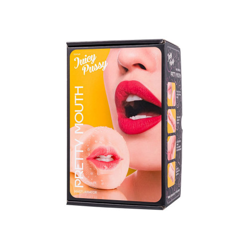 Мастурбатор реалистичный Juicy Pussy by TOYFA Pretty Mouth, рот и вагина, SoftSkin, телесный,17 см