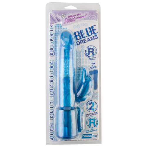 Вибратор NMC Blue Dream в форме «дельфина», синий