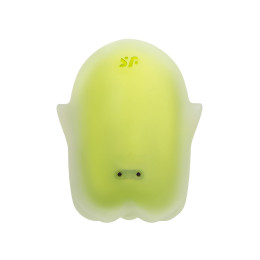 Вакуумный стимулятор клитора с вибрацией Satisfyer Glowing Ghost, светящийся в темноте, желтый,8,4см
