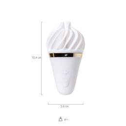 Вибромассажер Satisfyer layons Sweet Treat, силикон, белый, 10,4 см.