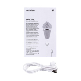 Вибромассажер Satisfyer layons Sweet Treat, силикон, белый, 10,4 см.