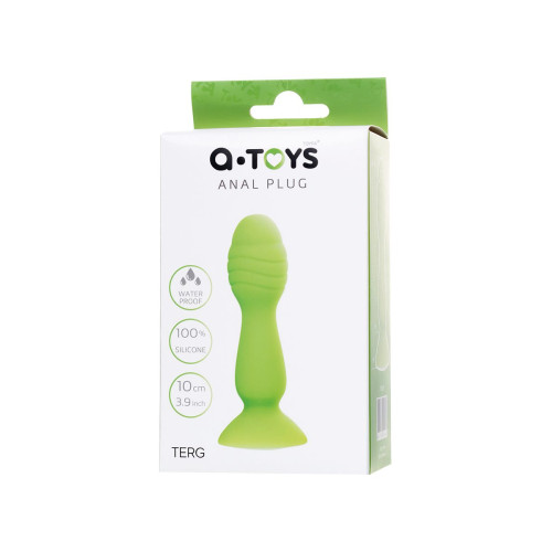 Анальная втулка A-Toys by TOYFA Terg, силикон, зеленый, 10 см