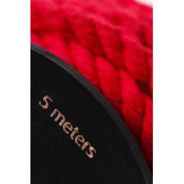 Веревка для шибари Pecado BDSM, на катушке, хлопок, красная, 5 м