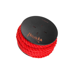 Веревка для шибари Pecado BDSM, на катушке, хлопок, красная, 5 м