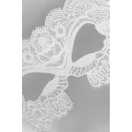 Маска нитяная Eromantica Marquise, текстиль, белая, 17,5 см