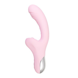 Виброкролик с ласкающим язычком JOS Orali, силикон, розовый, 22 см