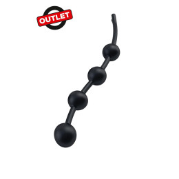 **АУТЛЕТ** Анальные шарики Mystim Booty Garland S, электростимуляция, силикон, черные, 14 см