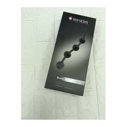 **АУТЛЕТ** Анальные шарики Mystim Booty Garland S, электростимуляция, силикон, черные, 14 см