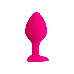 Анальная втулка ToDo by Toyfa Diamond Heart, силикон, розовый, 8 см, Ø 3,5 см