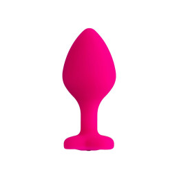 Анальная втулка ToDo by Toyfa Diamond Heart, силикон, розовый, 8 см, Ø 3,5 см