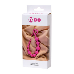 Анальная цепочка ToDo by Toyfa Long Sweety, силикон, розовый, 34 см, Ø 2,7 см