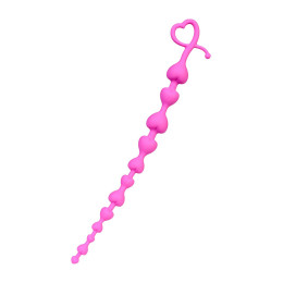 Анальная цепочка ToDo by Toyfa Long Sweety, силикон, розовый, 34 см, Ø 2,7 см