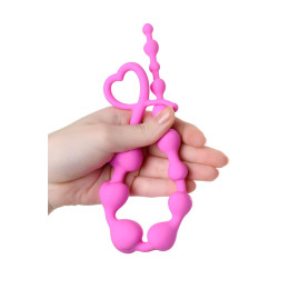 Анальная цепочка ToDo by Toyfa Long Sweety, силикон, розовый, 34 см, Ø 2,7 см