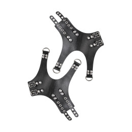 Подвес Pecado BDSM, «грубый» с люверсами, натуральная кожа, чёрный