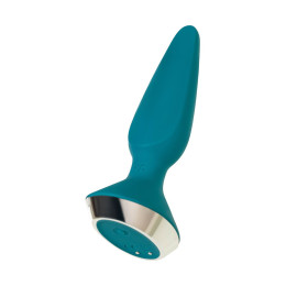 Анальная вибровтулка Satisfyer Plug-ilicious 1 Connect App, зеленая, 10 см