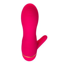 Вибратор с клиторальным стимулятором A-Toys by TOYFA Liby , силикон, розовый, 15 см