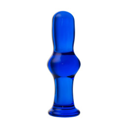 Анальная втулка Sexus Glass, стекло, синяя, 13,5 см, Ø 4,5 см