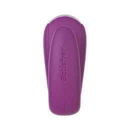 Стимулятор для пар Satisfyer Double Fun Connect App, с пультом ДУ, силикон, фиолетовый, 9 см
