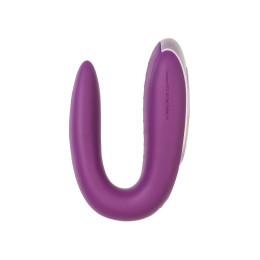 Стимулятор для пар Satisfyer Double Fun Connect App, с пультом ДУ, силикон, фиолетовый, 9 см