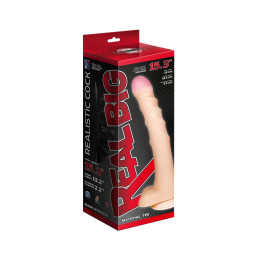 Фаллоимитатор неоскин - СУПЕРГИГАНТ с присоской Lovetoy, TPR, телесный, 37 см